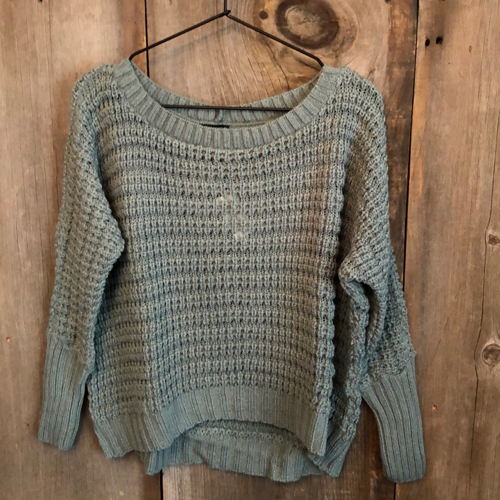 Express Open Weave Sweater in Sage Green Size Small Women’s